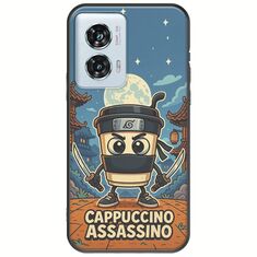 Brainrot - Cappuccino Assasino Motorola Edge 50 Fusion 5G Black TPU (Μαύρη Σιλικόνη)