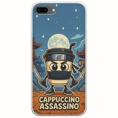 Brainrot - Cappuccino Assasino iPhone 8 Plus Flexible TPU (Διάφανη Σιλικόνη)