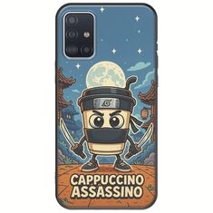 Brainrot - Cappuccino Assasino Samsung Galaxy A51 Black TPU (Μαύρη Σιλικόνη)