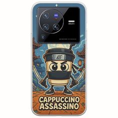 Brainrot - Cappuccino Assasino Vivo X80 Pro Flexible TPU (Διάφανη Σιλικόνη)
