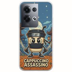 Brainrot - Cappuccino Assasino Oppo Reno 8 Pro 5G Flexible TPU (Διάφανη Σιλικόνη)