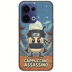 Brainrot - Cappuccino Assasino Oppo Reno 13 5G Black TPU (Μαύρη Σιλικόνη)