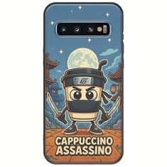 Brainrot - Cappuccino Assasino Samsung Galaxy S10 Plus Black TPU (Μαύρη Σιλικόνη)