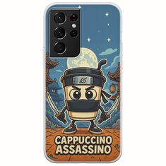 Brainrot - Cappuccino Assasino Samsung Galaxy S21 Ultra Flexible TPU (Διάφανη Σιλικόνη)