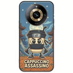 Brainrot - Cappuccino Assasino Realme 11 Pro Plus 5G Black TPU (Μαύρη Σιλικόνη)