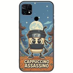 Brainrot - Cappuccino Assasino Xiaomi Poco C40 Black TPU (Μαύρη Σιλικόνη)