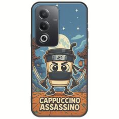 Brainrot - Cappuccino Assasino Oppo A80 5G Black TPU (Μαύρη Σιλικόνη)