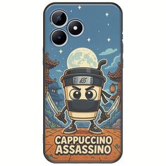Brainrot - Cappuccino Assasino Realme Note 50 Black TPU (Μαύρη Σιλικόνη)