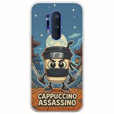 Brainrot - Cappuccino Assasino OnePlus 8 Pro Flexible TPU (Διάφανη Σιλικόνη)