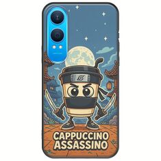 Brainrot - Cappuccino Assasino OnePlus Nord CE4 Lite 5G Black TPU (Μαύρη Σιλικόνη)