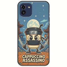 Brainrot - Cappuccino Assasino Samsung Galaxy A03 Black TPU (Μαύρη Σιλικόνη)