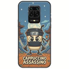 Brainrot - Cappuccino Assasino Xiaomi Redmi Note 9S / 9 Pro / 9 Pro Max Black TPU (Μαύρη Σιλικόνη)