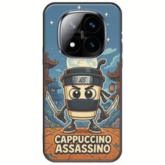 Brainrot - Cappuccino Assasino Xiaomi Redmi Note 14 Pro+ 5G Black TPU (Μαύρη Σιλικόνη)