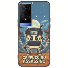 Brainrot - Cappuccino Assasino TCL 50 5G Black TPU (Μαύρη Σιλικόνη)