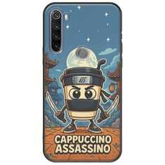 Brainrot - Cappuccino Assasino Xiaomi Redmi Note 8T Black TPU (Μαύρη Σιλικόνη)