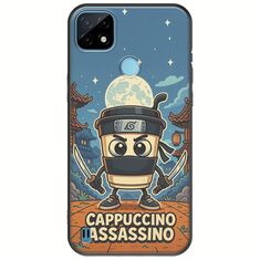 Brainrot - Cappuccino Assasino Realme C21Y / Realme C25Y Black TPU (Μαύρη Σιλικόνη)