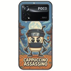 Brainrot - Cappuccino Assasino Xiaomi Poco X4 Pro 5G Black TPU (Μαύρη Σιλικόνη)