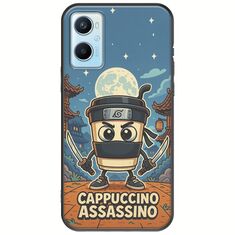 Brainrot - Cappuccino Assasino Oppo A96 4G Black TPU (Μαύρη Σιλικόνη)