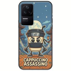 Brainrot - Cappuccino Assasino Xiaomi Poco F4 5G Black TPU (Μαύρη Σιλικόνη)