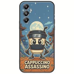 Brainrot - Cappuccino Assasino Samsung Galaxy A16 4G / 5G Black TPU (Μαύρη Σιλικόνη)