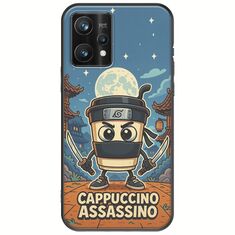 Brainrot - Cappuccino Assasino Realme 9 Pro Plus Black TPU (Μαύρη Σιλικόνη)