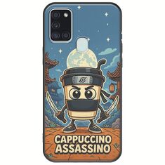 Brainrot - Cappuccino Assasino Samsung Galaxy A21s Black TPU (Μαύρη Σιλικόνη)