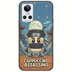 Brainrot - Cappuccino Assasino Realme GT Neo 3 Black TPU (Μαύρη Σιλικόνη)