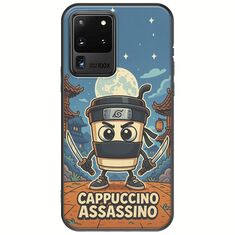Brainrot - Cappuccino Assasino Samsung Galaxy S20 Ultra Black TPU (Μαύρη Σιλικόνη)