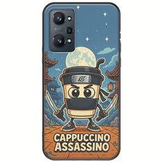 Brainrot - Cappuccino Assasino Realme GT Neo 2 5G Black TPU (Μαύρη Σιλικόνη)