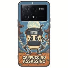 Brainrot - Cappuccino Assasino Xiaomi Poco X6 Pro 5G Black TPU (Μαύρη Σιλικόνη)