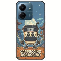 Brainrot - Cappuccino Assasino Xiaomi Redmi 13C Black TPU (Μαύρη Σιλικόνη)