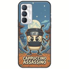Brainrot - Cappuccino Assasino Realme GT Master Edition Black TPU (Μαύρη Σιλικόνη)