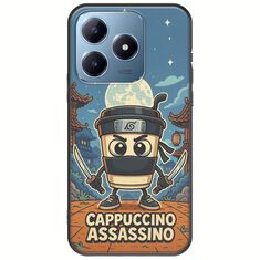 Brainrot - Cappuccino Assasino Realme C63 Black TPU (Μαύρη Σιλικόνη)