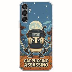 Brainrot - Cappuccino Assasino Samsung Galaxy M55 5G Flexible TPU (Διάφανη Σιλικόνη)