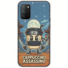 Brainrot - Cappuccino Assasino Xiaomi Poco M3 Black TPU (Μαύρη Σιλικόνη)