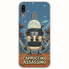 Brainrot - Cappuccino Assasino Samsung Galaxy A40 Flexible TPU (Διάφανη Σιλικόνη)
