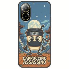 Brainrot - Cappuccino Assasino Realme C67 4G Black TPU (Μαύρη Σιλικόνη)