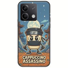 Brainrot - Cappuccino Assasino Xiaomi Redmi Note 13 5G Black TPU (Μαύρη Σιλικόνη)