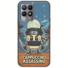 Brainrot - Cappuccino Assasino Realme 8i Black TPU (Μαύρη Σιλικόνη)