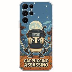Brainrot - Cappuccino Assasino Samsung Galaxy S22 Ultra Flexible TPU (Διάφανη Σιλικόνη)