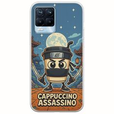 Brainrot - Cappuccino Assasino Realme 8 / 8 Pro Flexible TPU (Διάφανη Σιλικόνη)