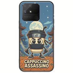Brainrot - Cappuccino Assasino Realme Narzo 50A Black TPU (Μαύρη Σιλικόνη)