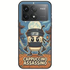Brainrot - Cappuccino Assasino Xiaomi Poco F6 Pro 5G Black TPU (Μαύρη Σιλικόνη)