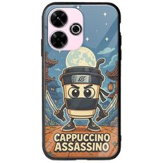 Brainrot - Cappuccino Assasino Xiaomi Poco M6 4G Groove TPU (Tempered Glass και TPU)