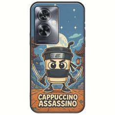 Brainrot - Cappuccino Assasino Oppo A79 5G Black TPU (Μαύρη Σιλικόνη)