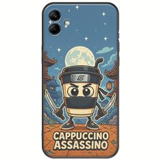 Brainrot - Cappuccino Assasino Samsung Galaxy F04 Black TPU (Μαύρη Σιλικόνη)