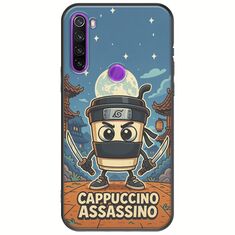 Brainrot - Cappuccino Assasino Xiaomi Redmi Note 8 2021 Black TPU (Μαύρη Σιλικόνη)
