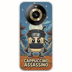 Brainrot - Cappuccino Assasino Realme 11 Pro Plus 5G Flexible TPU (Διάφανη Σιλικόνη)
