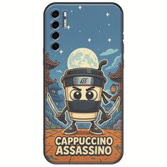 Brainrot - Cappuccino Assasino TCL 20S / 20 5G / 20L / 20L+ Black TPU (Μαύρη Σιλικόνη)