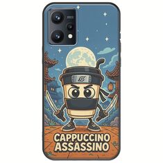 Brainrot - Cappuccino Assasino Realme 9 4G Black TPU (Μαύρη Σιλικόνη)